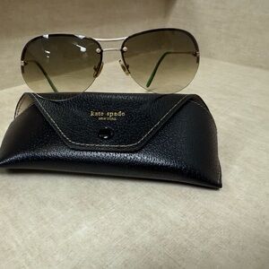 Kate Spade Noel/S Aviator Sunglasses Tortoise Green Gold Bridge – Made in Italy